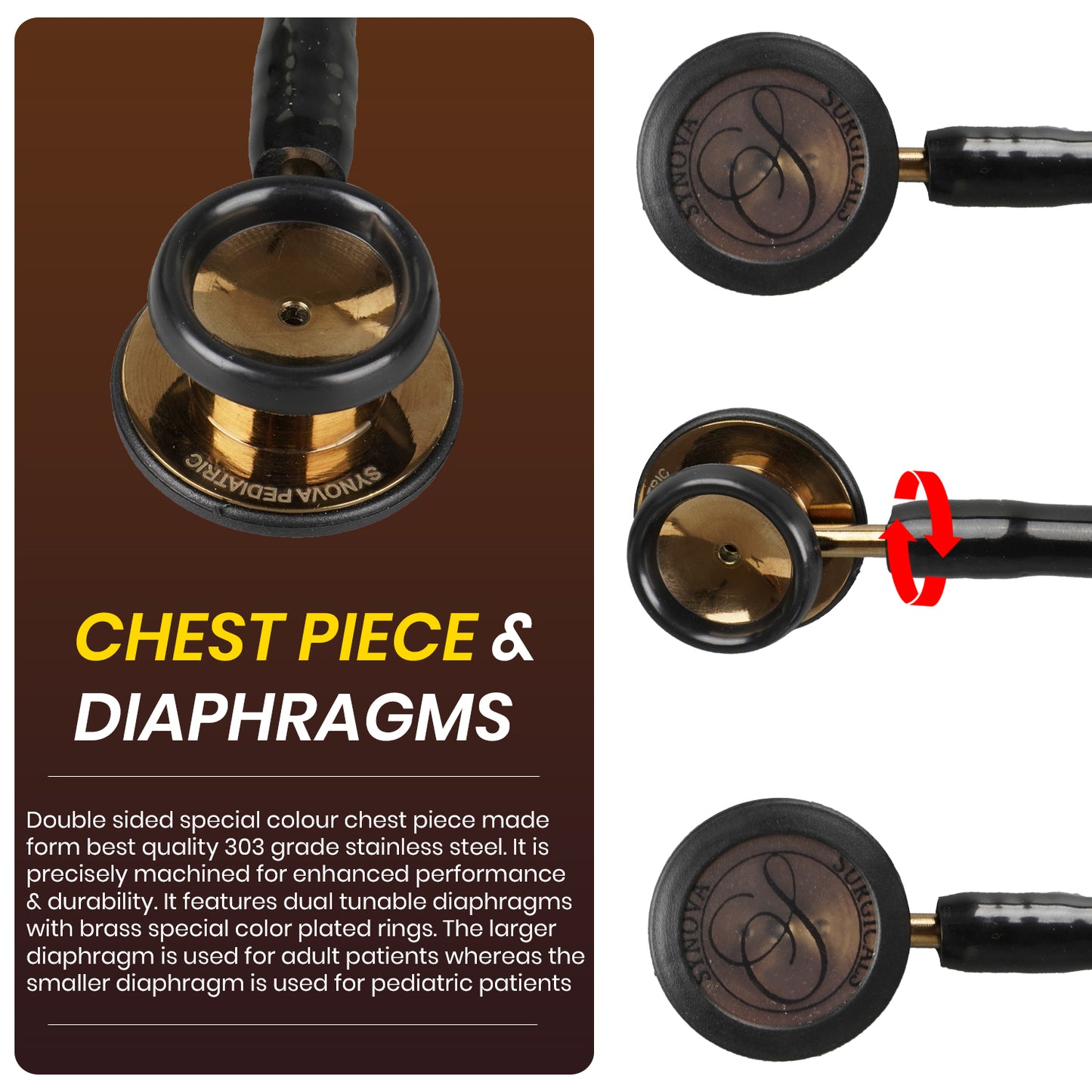 Synova Surgical Pediatric Dual Head Stethoscope – For Child & Infant